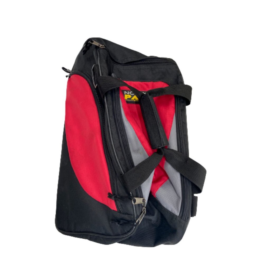 North Pak Unisex Gym Duffel Bag Red Black 18X10X8